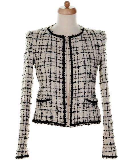 chanel blazer black and white|chanel vintage blazer.